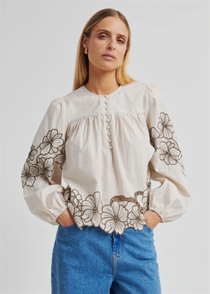 Elinor bluse Soft Beige Second Female 